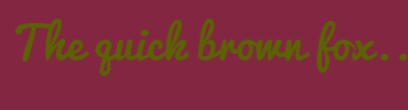 Image with Font Color 5A6300 and Background Color 822642
